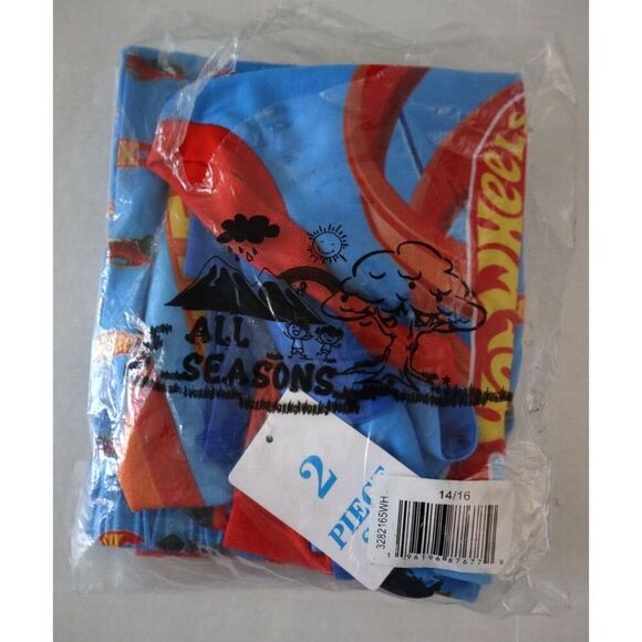 Hot Wheels Big Boys Sz 14/16 Blue 2-Pc L/S Pajama Shirt and Sleep Pants Set - Picture 2 of 5